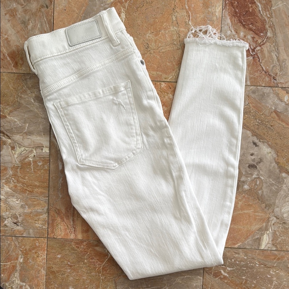 Women's Express White Ankle Legging High Rise Jeans